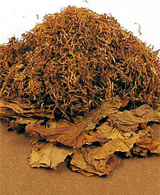 Machine threshed tobacco